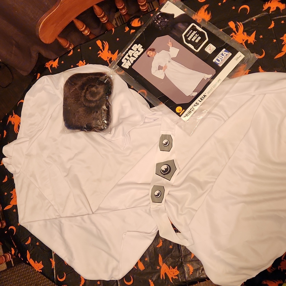 Star Wars Princess Leia Costume and Wig Women's Costume Set standard size Large